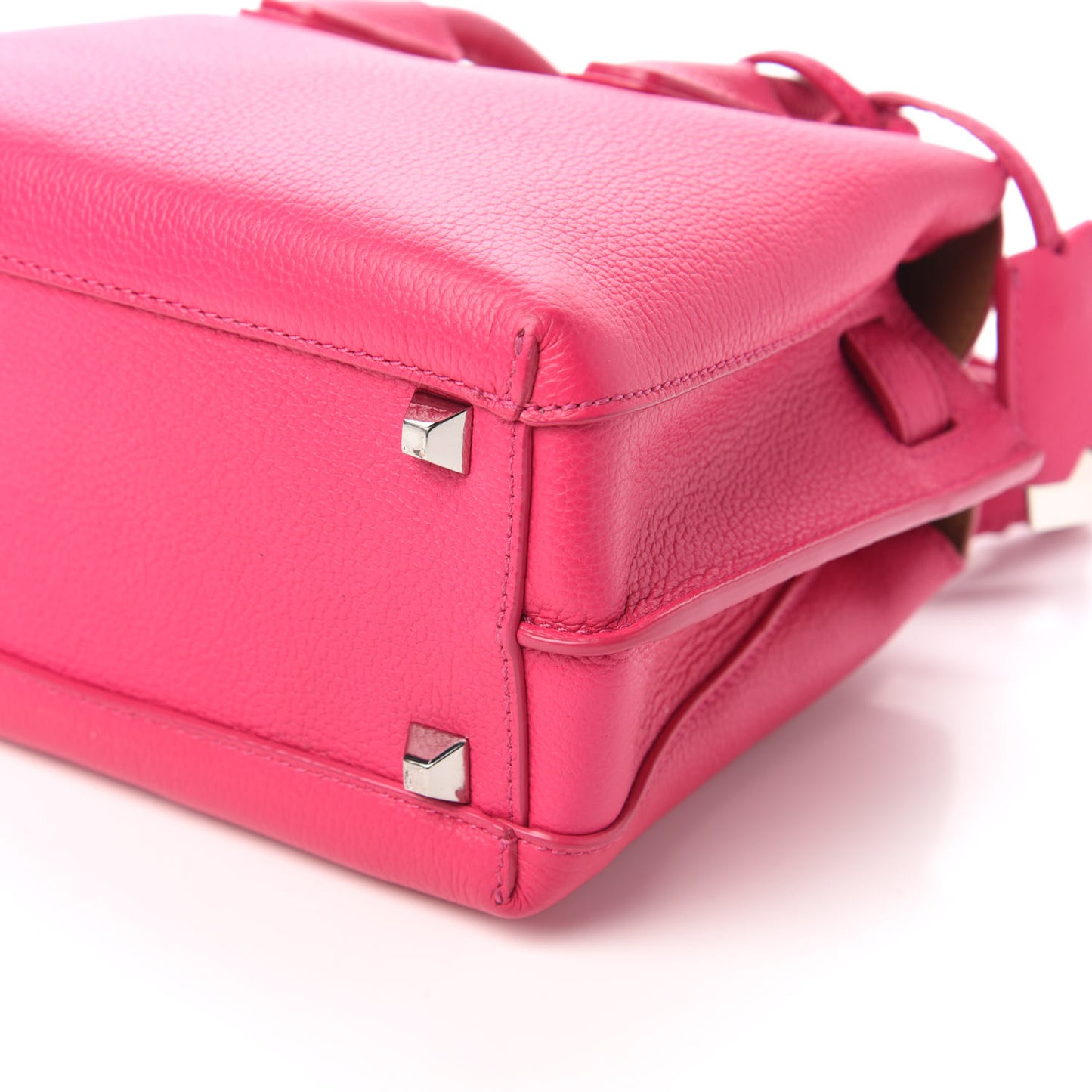 Grained Calfskin X-Mini Milla Tote Beetroot Pink