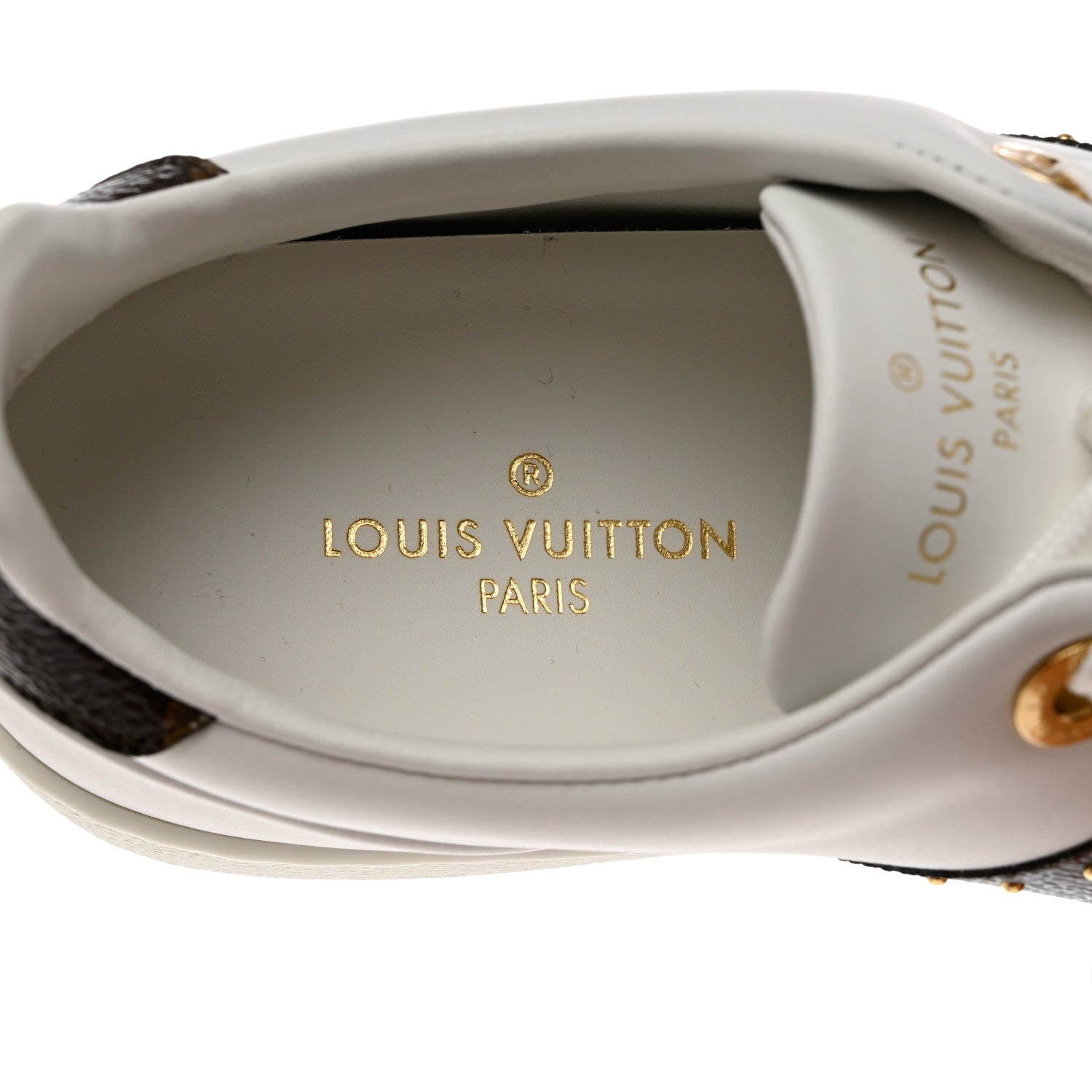 Louis Vuitton Calfskin Monogram Frontrow Sneaker 35 White 6 of 9