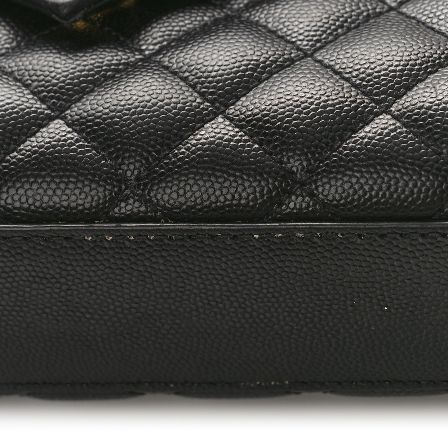 Grain De Poudre Textured Mixed Matelasse Triquilt Medium Monogram Satchel Black