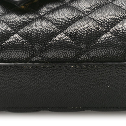Saint Laurent Grain De Poudre Textured Mixed Matelasse Triquilt Medium Monogram Satchel Black 10 of 10
