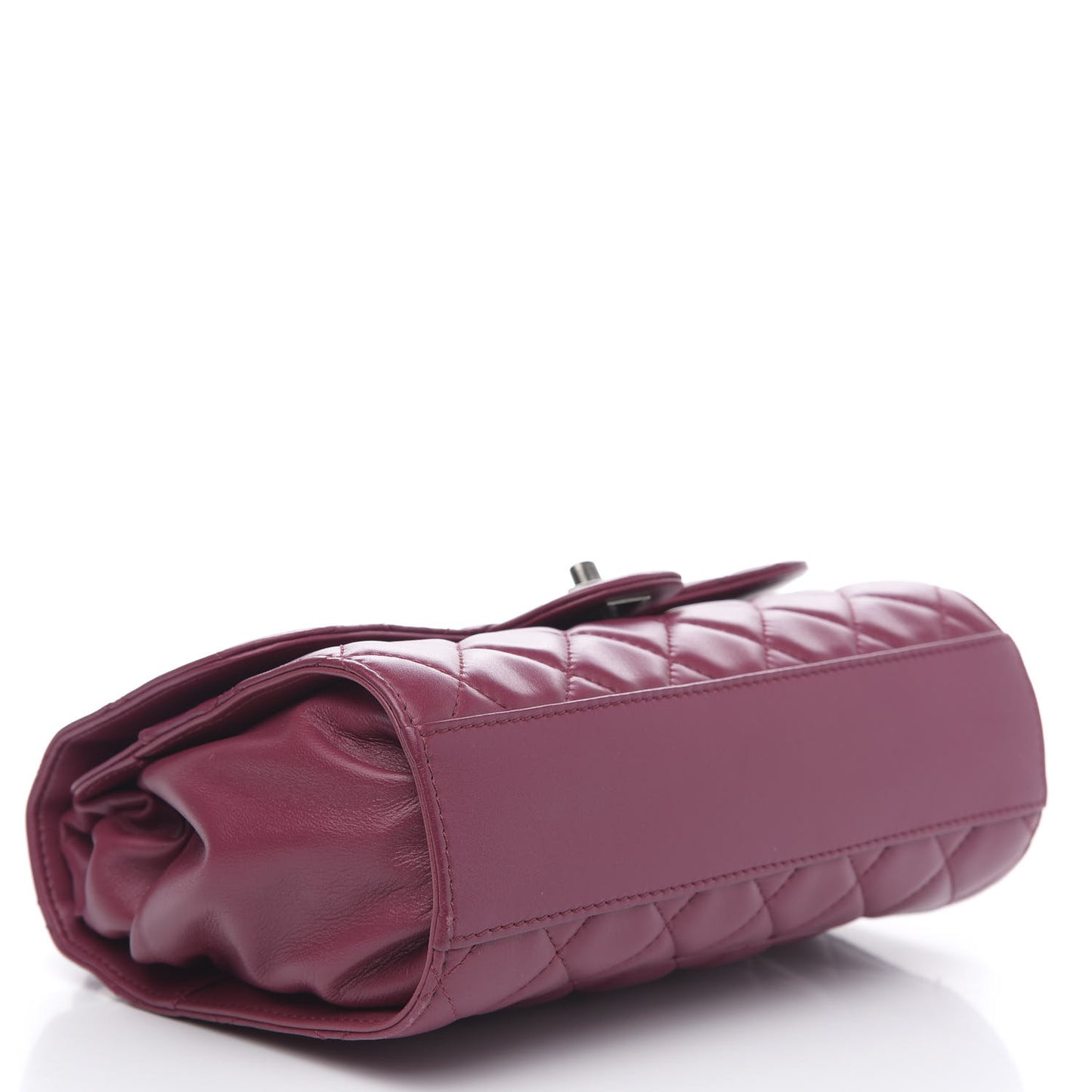 Lambskin Medium Grocery By Drawstring Shopping Bag Pink