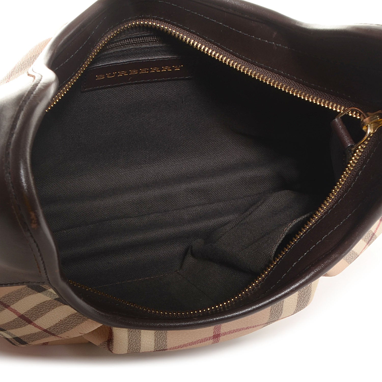 Burberry Haymarket Check Small Brooklyn Hobo Brown 5 of 8