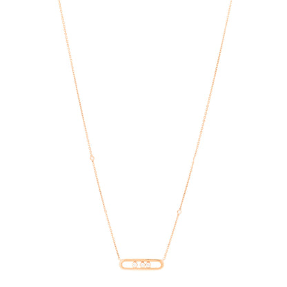Messika 18K Rose Gold Diamond Baby Move Necklace 1 of 6