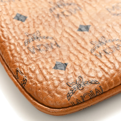 MCM Visetos Liz Shopper Tote Pouch Cognac 8 of 10