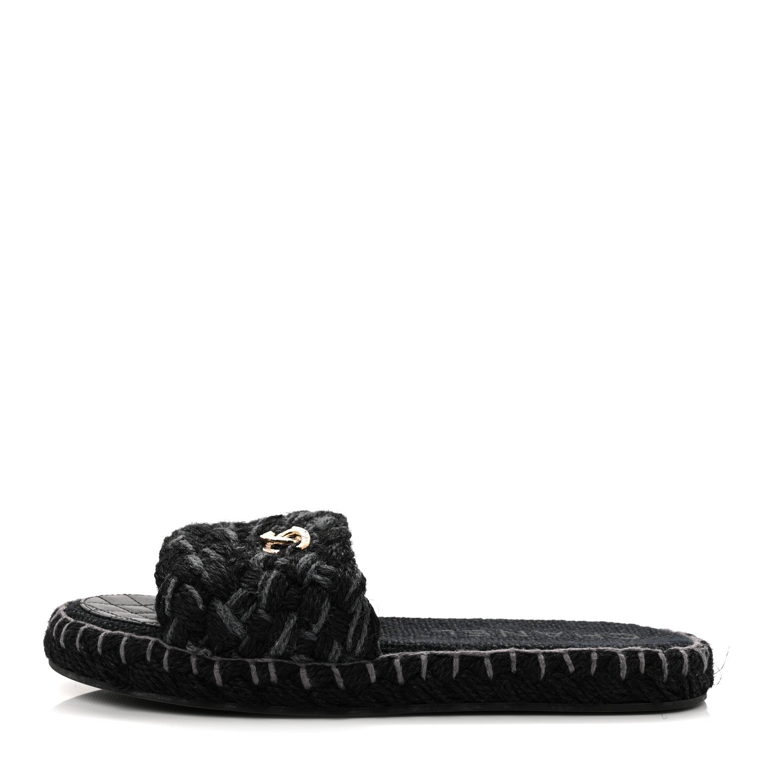 Chanel Cord Braided CC Mules 41 Black 1 of 11
