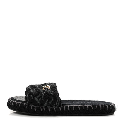 Chanel Cord Braided CC Mules 41 Black 1 of 11
