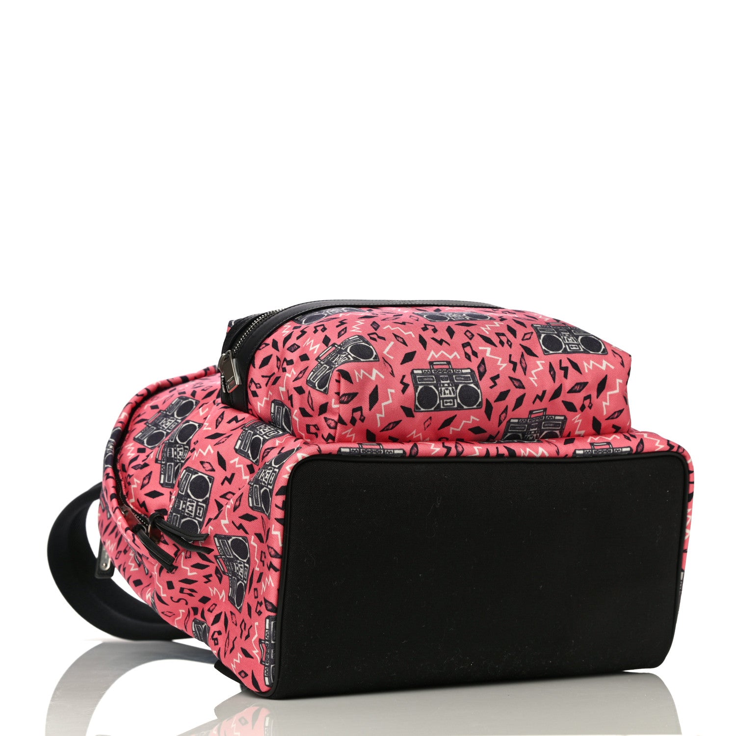 Saint Laurent Canvas Radio Print City Backpack Pink 4 of 11