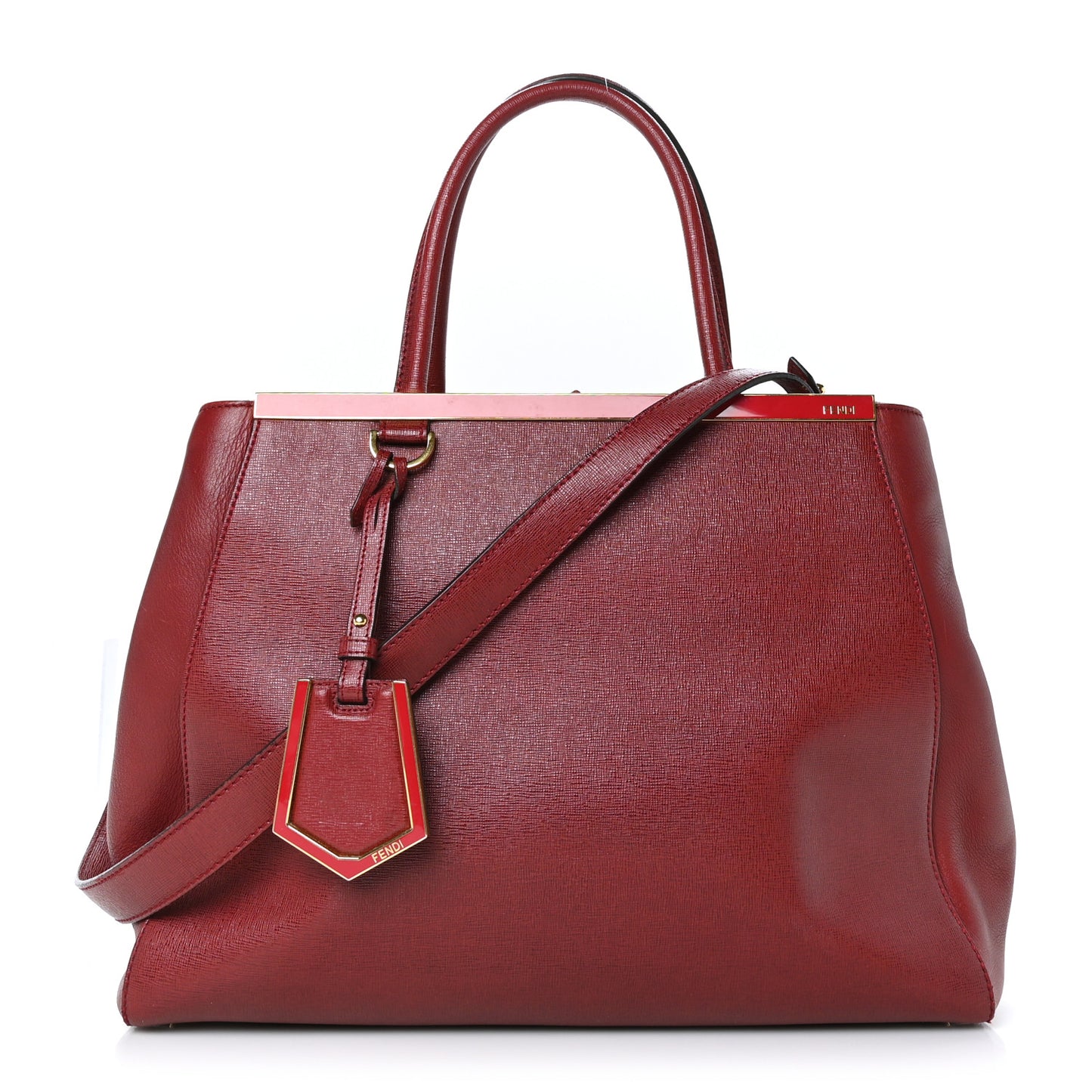 Vitello Elite Regular 2Jours Tote Rosso Scuro Ciliegia
