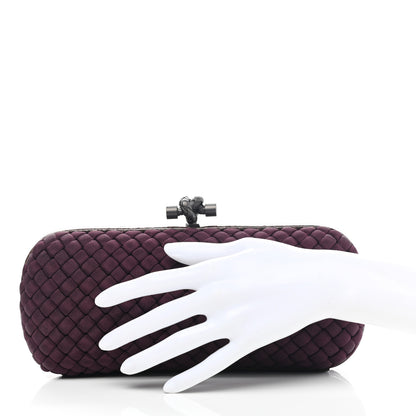 Bottega Veneta Intreccio Impero Ayers Stretch Knot Clutch Burgundy 2 of 8