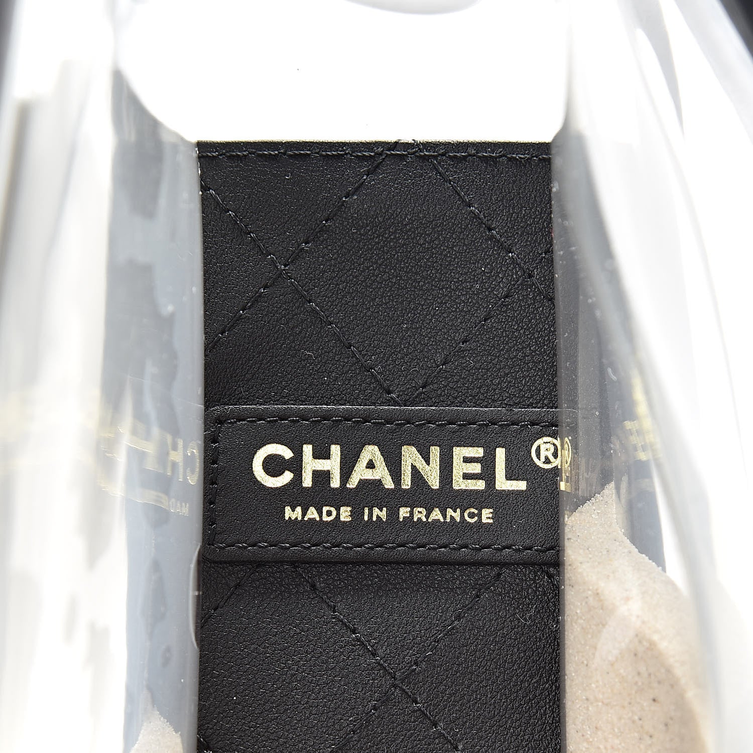 Chanel Lambskin PVC Sand By The Sea Flap With Pearl Strap Black 6 of 11