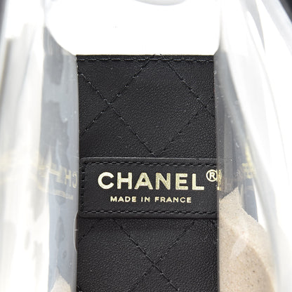 Chanel Lambskin PVC Sand By The Sea Flap With Pearl Strap Black 6 of 11
