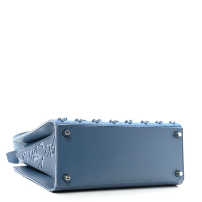 Christian Louboutin Denim Calfskin Studded Loubinthesky Medium Paloma Blue 3 of 11