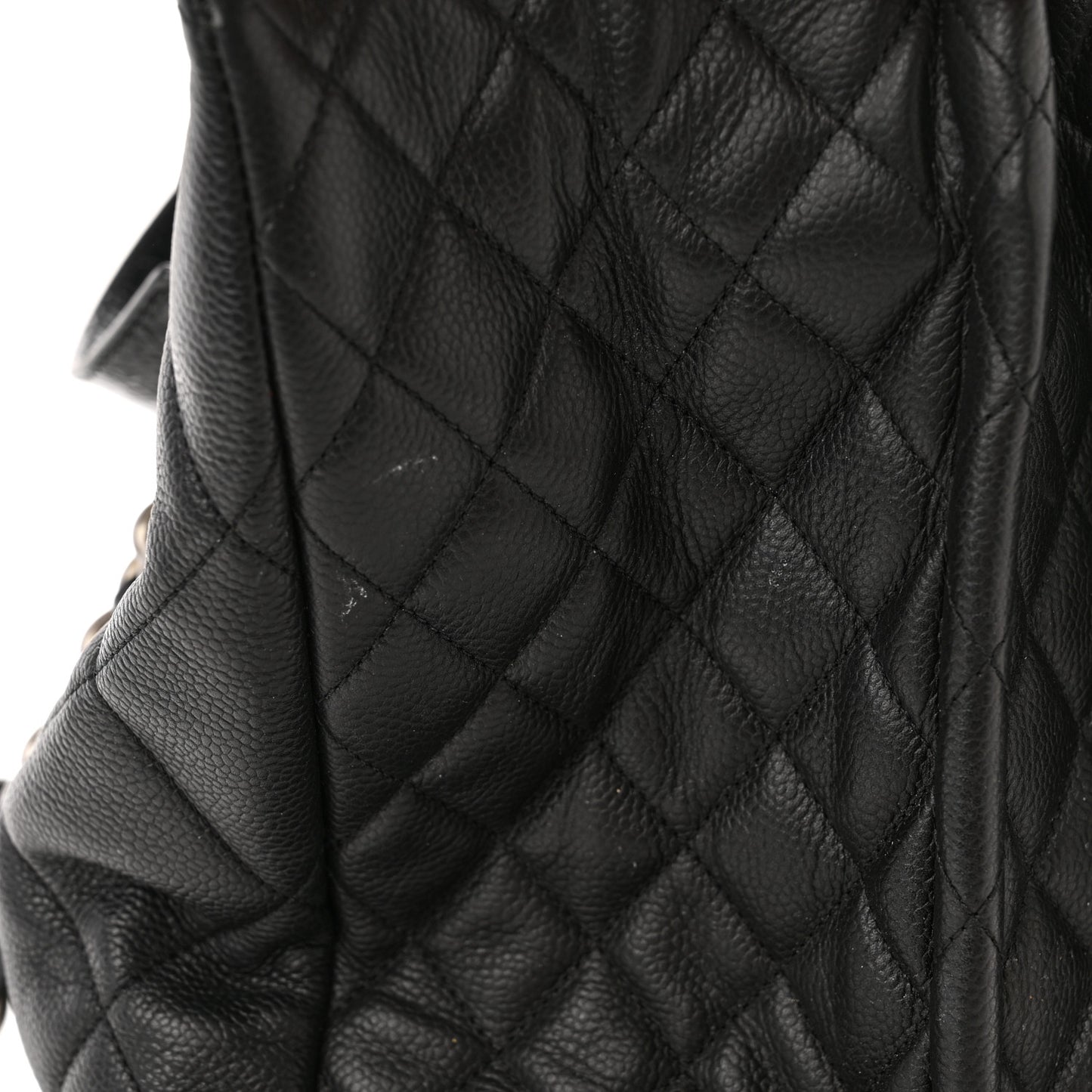 Caviar Quilted Coco Casual Tote Black