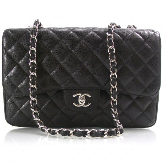 Chanel Caviar Jumbo Single Flap Black 1 of 10