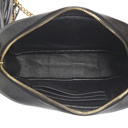 Saint Laurent Grain De Poudre Matelasse Monogram Mini Lou Camera Bag Black 4 of 12