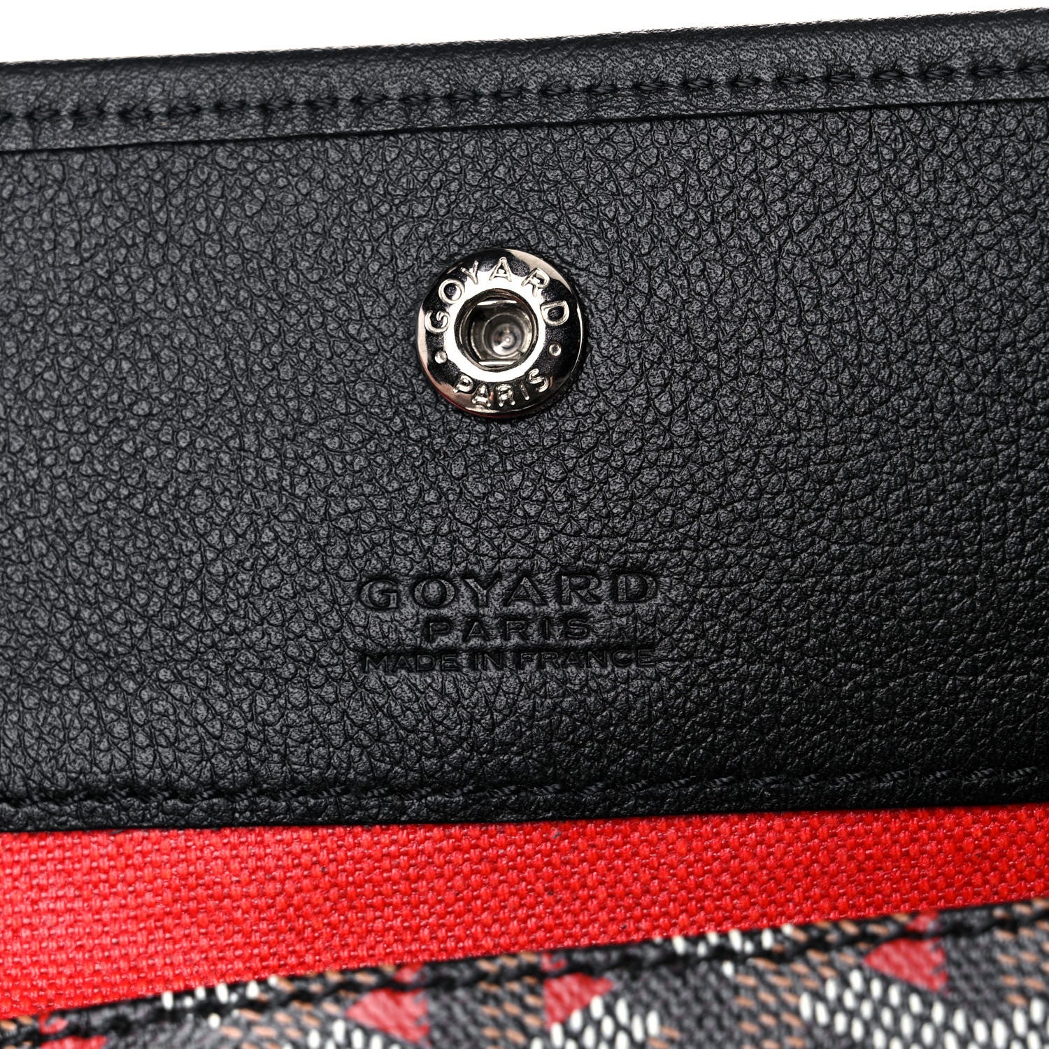 Goyard Goyardine Saint Louis Claire Voie GM Black Red 6 of 8