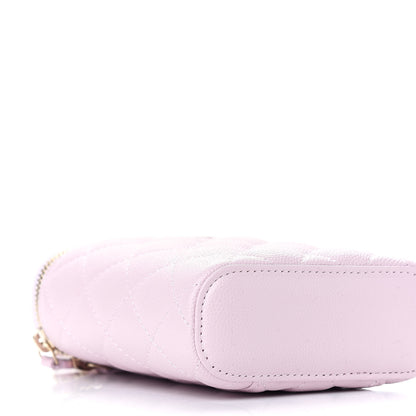 Chanel Caviar Quilted Small Vertical Coco Beauty Vanity Case With Chain Light Pink 8 of 9