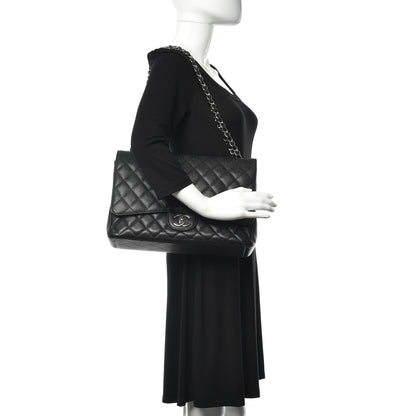 Chanel Caviar Quilted Maxi Double Flap Black 2 of 10