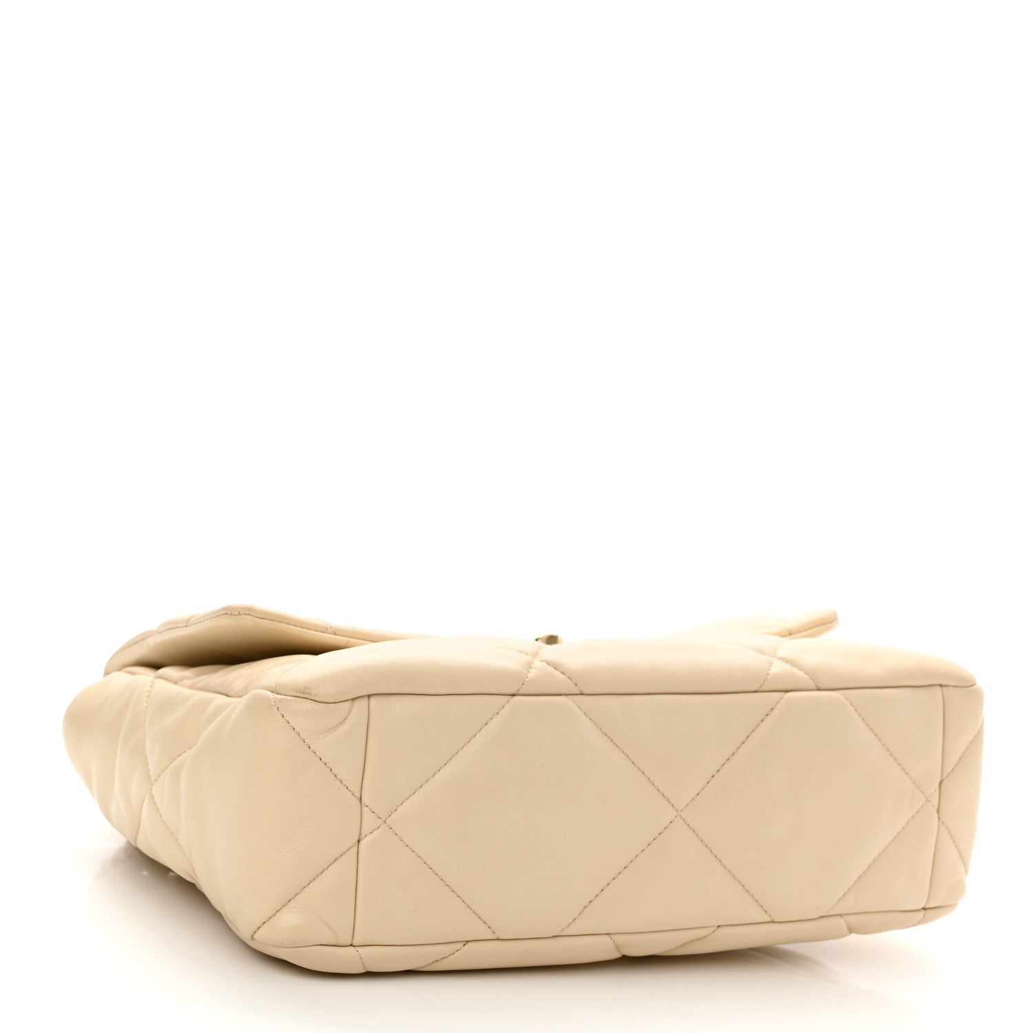 Chanel Lambskin Quilted Large Chanel 19 Flap Beige 4 of 11