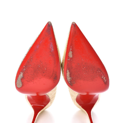 Christian Louboutin Metallic Crinkled Specchio So Kate 120 Pumps 42 Platine 7 of 11