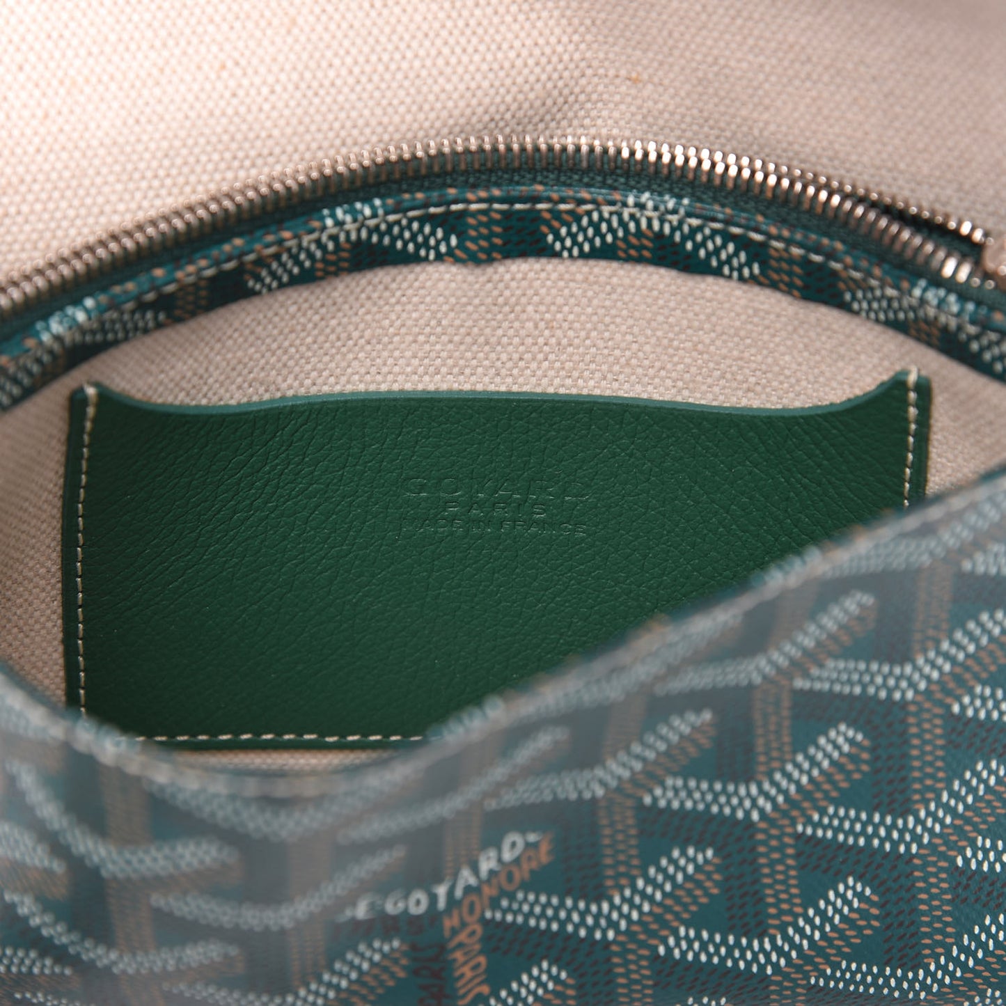 Goyardine Plumet Wallet Clutch Green