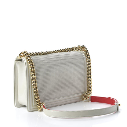 Chanel Lambskin Embossed New Medium Boy Cube Flap White 3 of 10