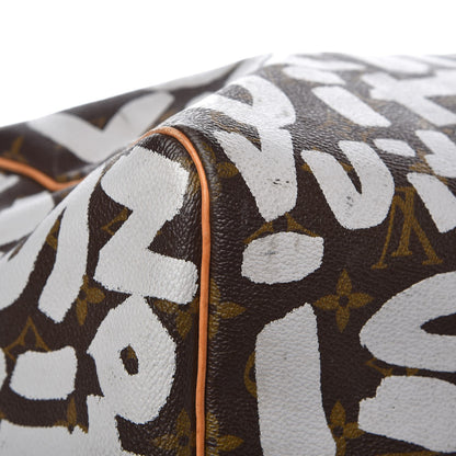 Louis Vuitton Graffiti Keepall 50 Silver 18 of 19
