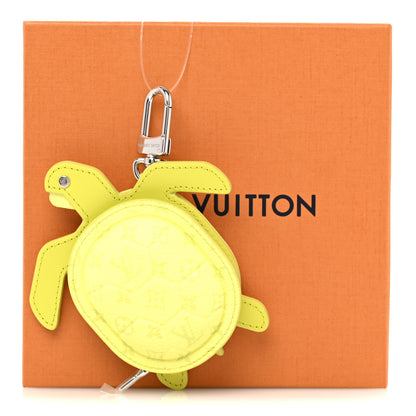 Louis Vuitton Monogram Calfskin Turtle Pouch Bag Charm Lime 6 of 6