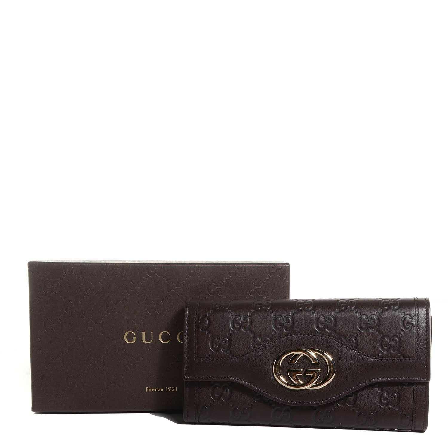 Gucci Guccissima Sukey Continental Wallet Chocolate 9 of 9