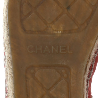 Chanel Suede Pearl CC Espadrilles 40 Pink 6 of 10