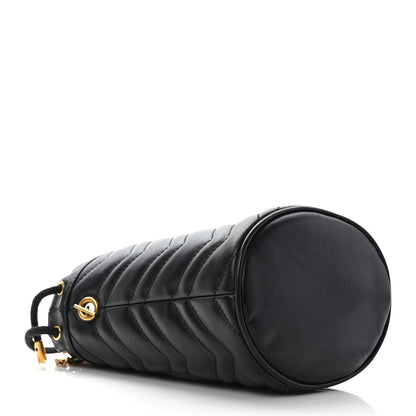 Gucci Calfskin Matelasse Mini GG Marmont 2.0 Bucket Bag Black 4 of 9
