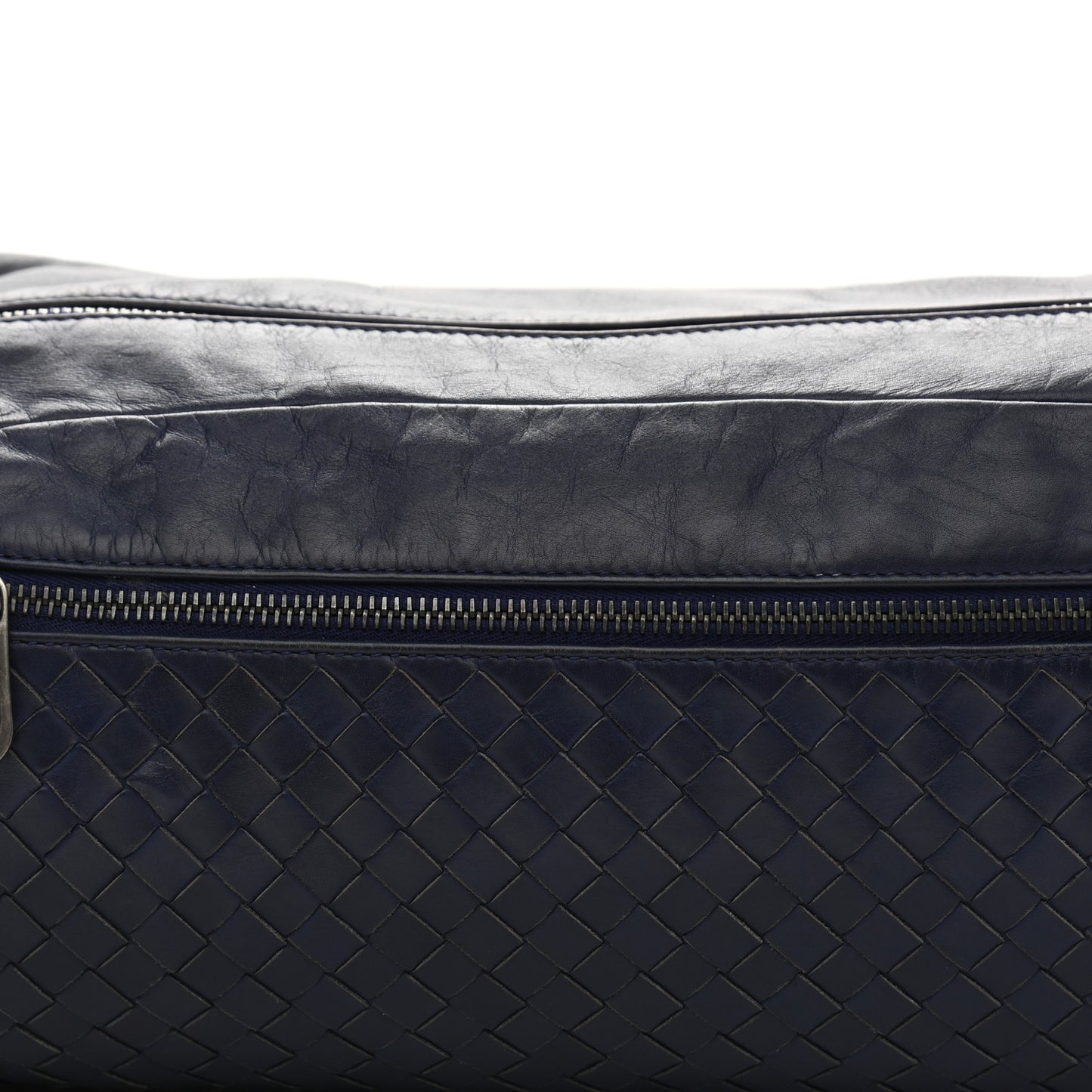 Calfskin Intrecciato Belt Bag Blue