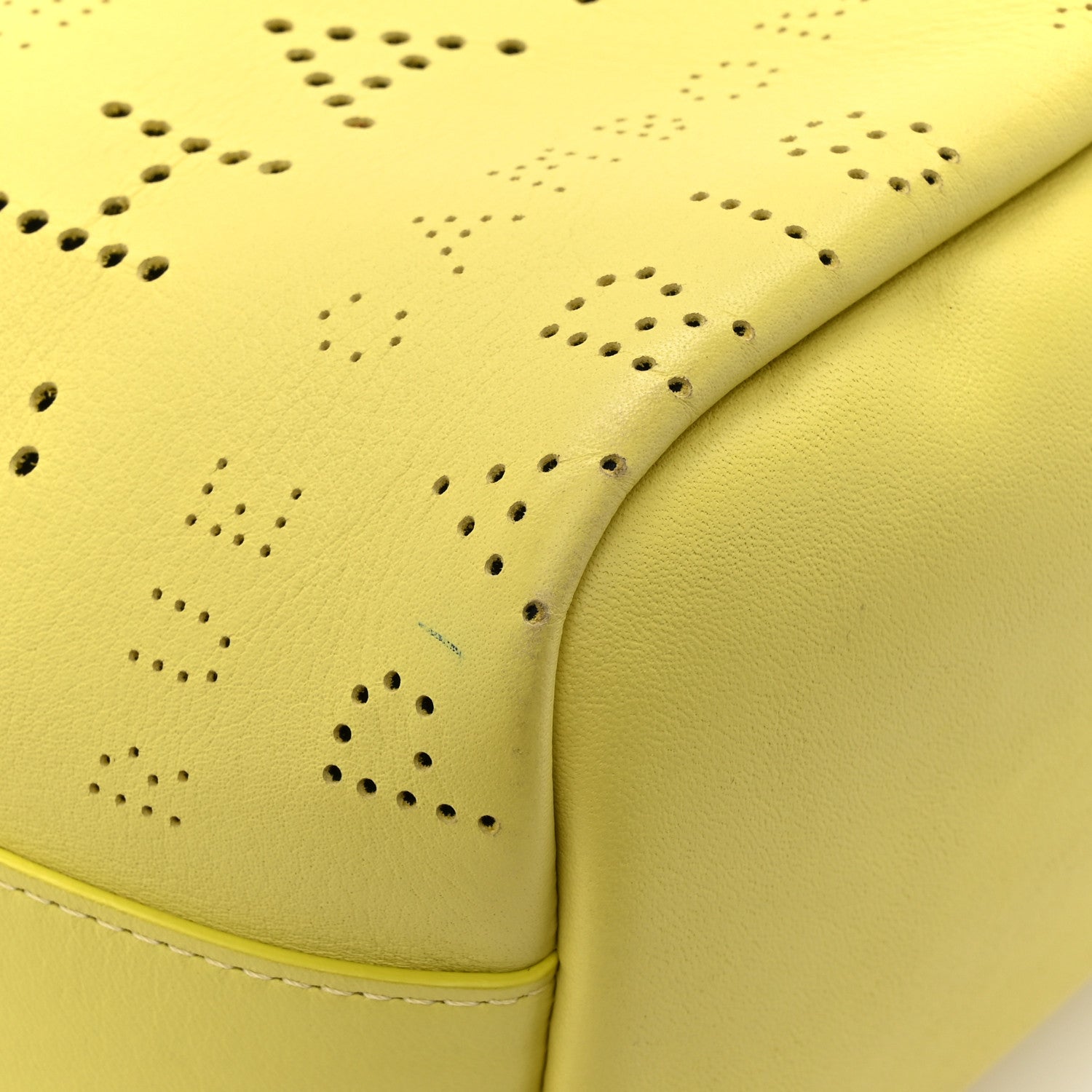 Chanel Calfskin Small Logo Eyelets Shopping Tote Yellow 14 of 15