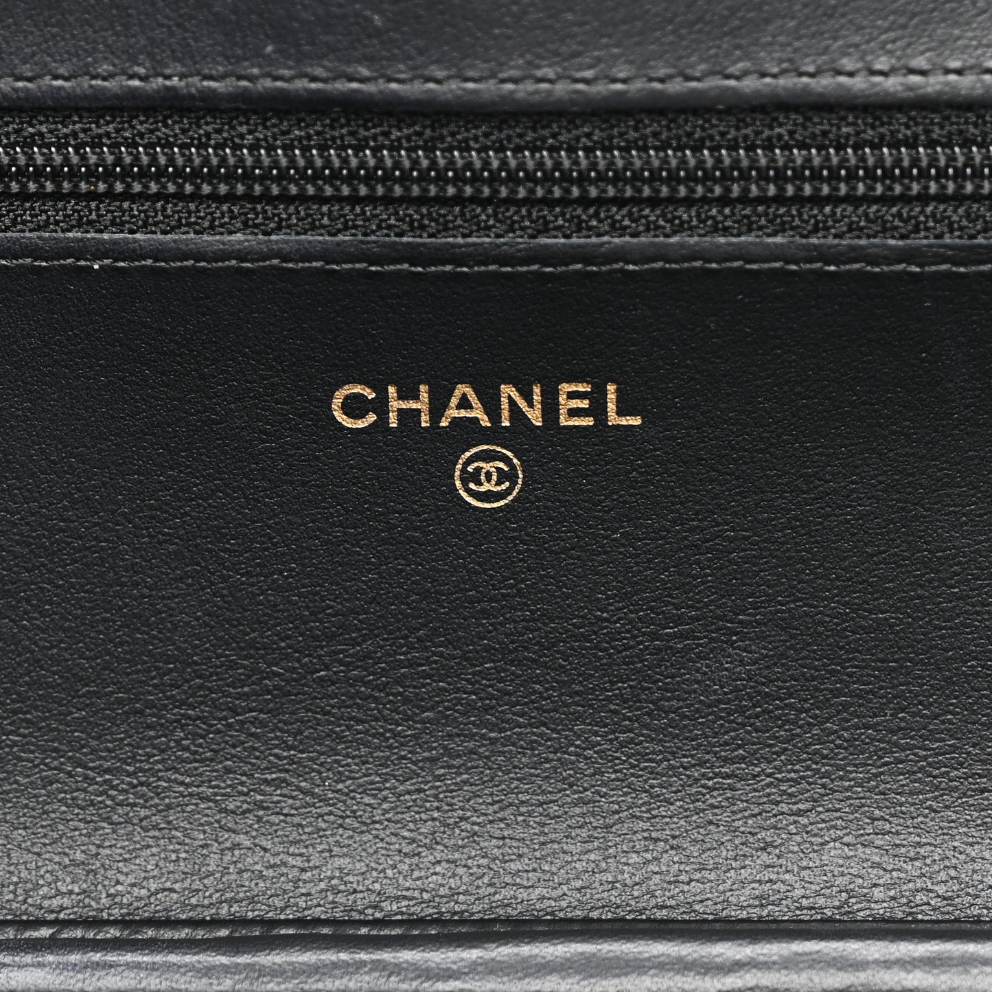 Aged Calfskin Quilted Lucky Charms 2.55 Reissue Wallet On Chain WOC Black