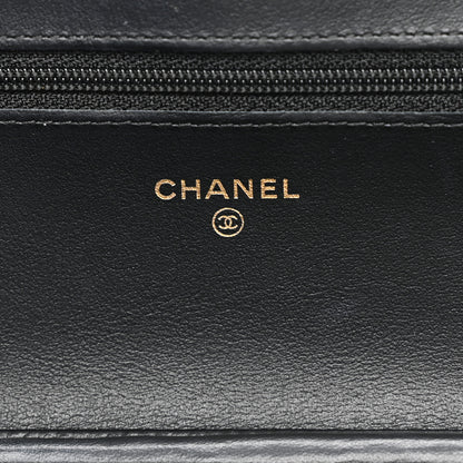 Chanel Aged Calfskin Quilted Lucky Charms 2.55 Reissue Wallet On Chain WOC Black 6 of 12