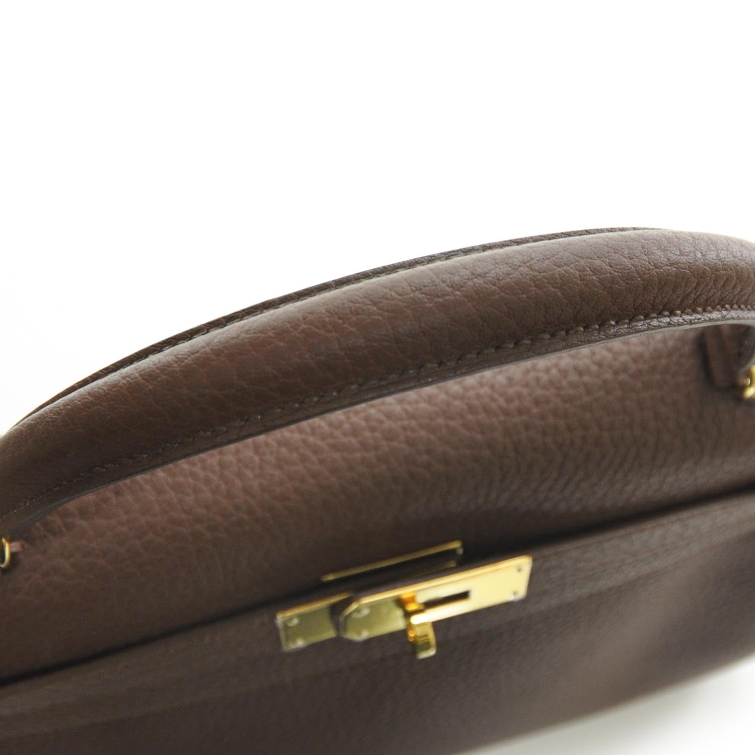 Hermes Taurillon Clemence Kelly 32 Havane 5 of 9