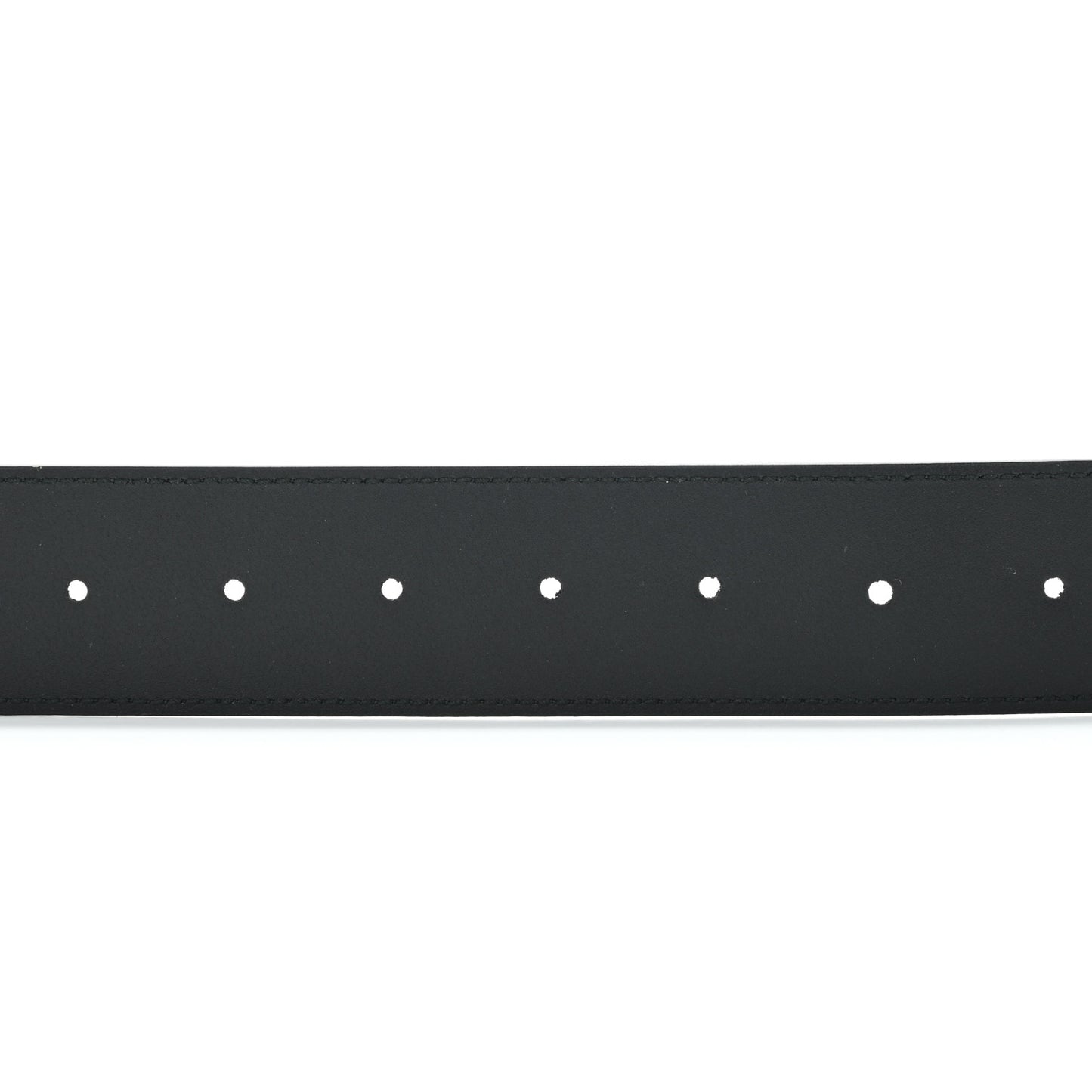 Moon Calfskin Pearl Double G 40mm Belt 85 34 Black Cream