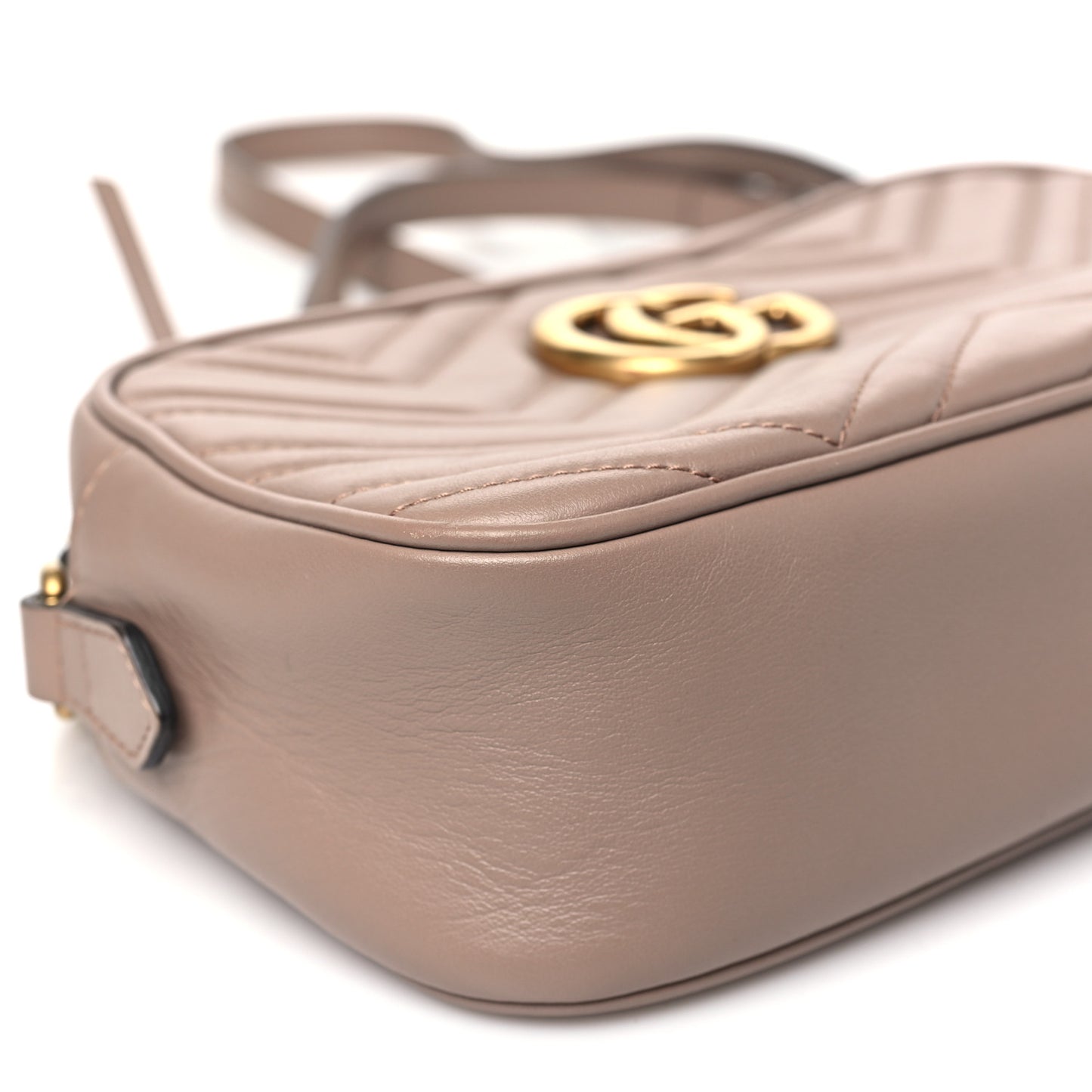 Calfskin Matelasse Small GG Marmont Chain Shoulder Bag Porcelain Rose