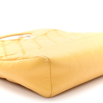 Chanel Shiny Crumpled Calfskin Quilted Mini 31 Shopping Bag Yellow 9 of 10