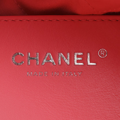 Chanel Shiny Calfskin Quilted Rainbow Metal Mini Chanel 22 Coral Pink 6 of 11