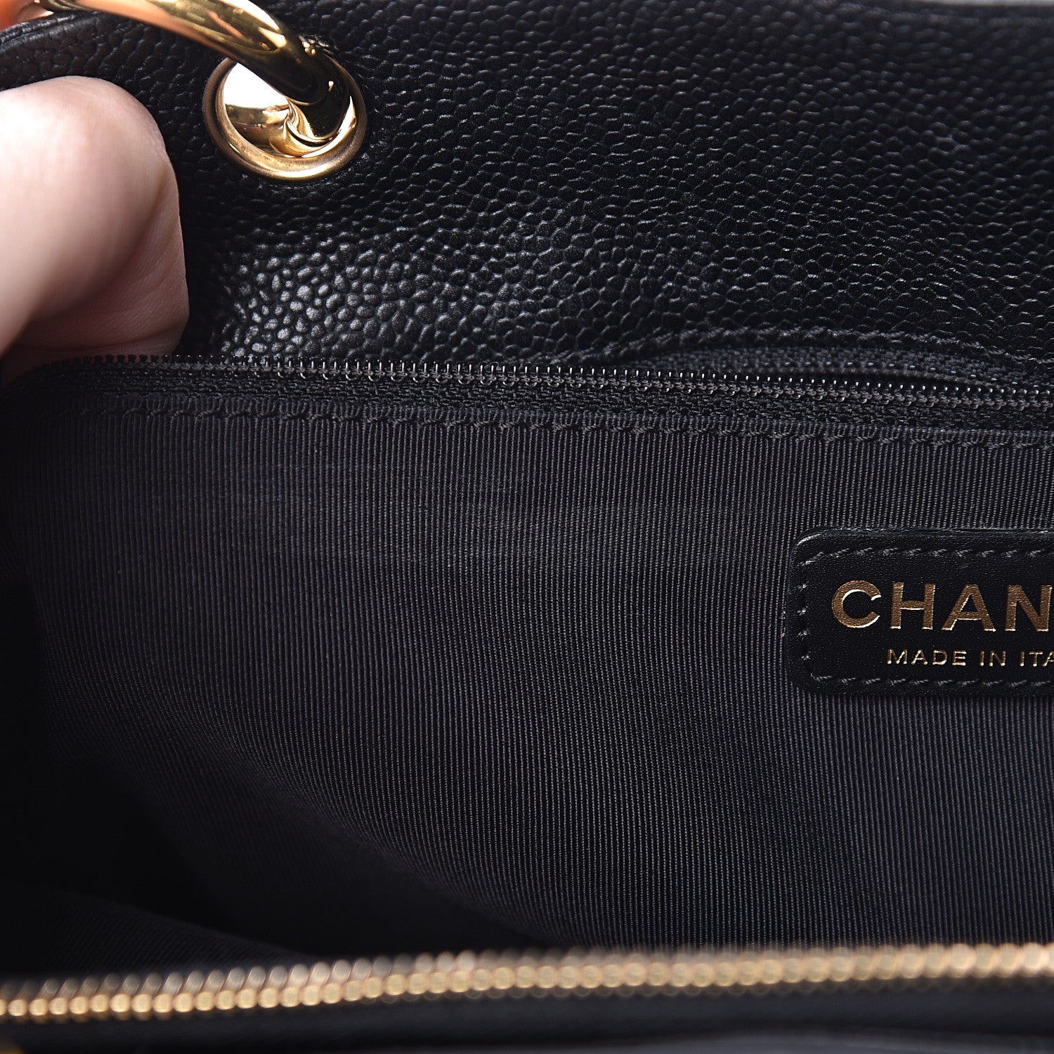 Chanel Caviar Quilted Grand Shopping Tote GST Black 7 of 15