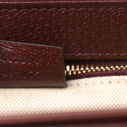 Gucci Monogram Textured Dollar Calfskin Horsebit 1955 Shoulder Bag Sahara Rubino Chardonnay 7 of 10