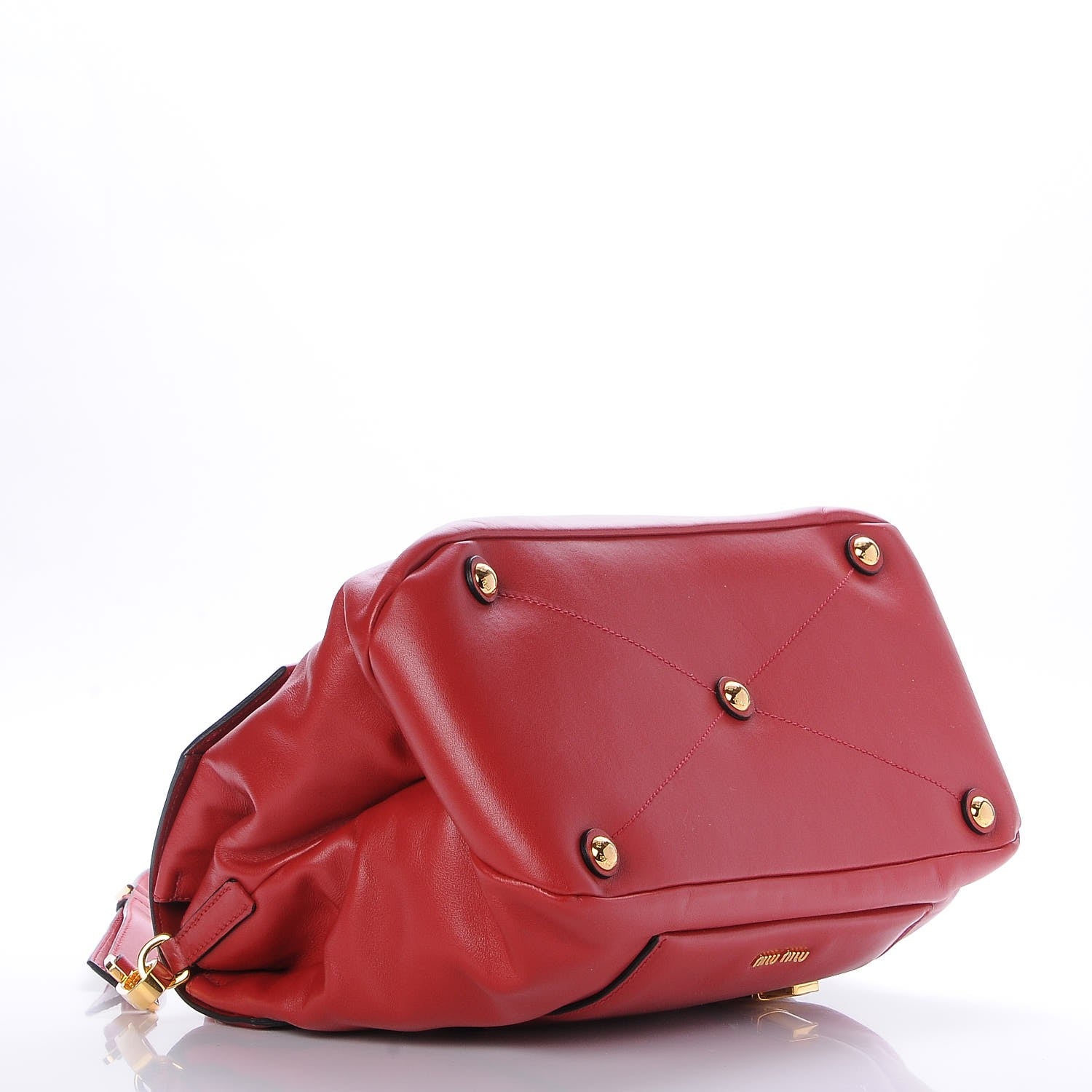 Miu Miu Vitello Soft Tote Fuoco 5 of 9
