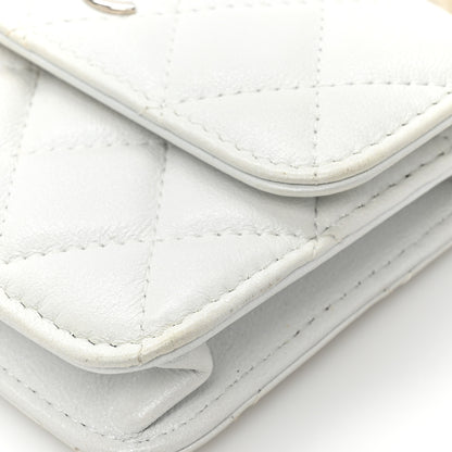 Chanel Calfskin Quilted Maxi Pearls Clutch With Chain White 12 of 14