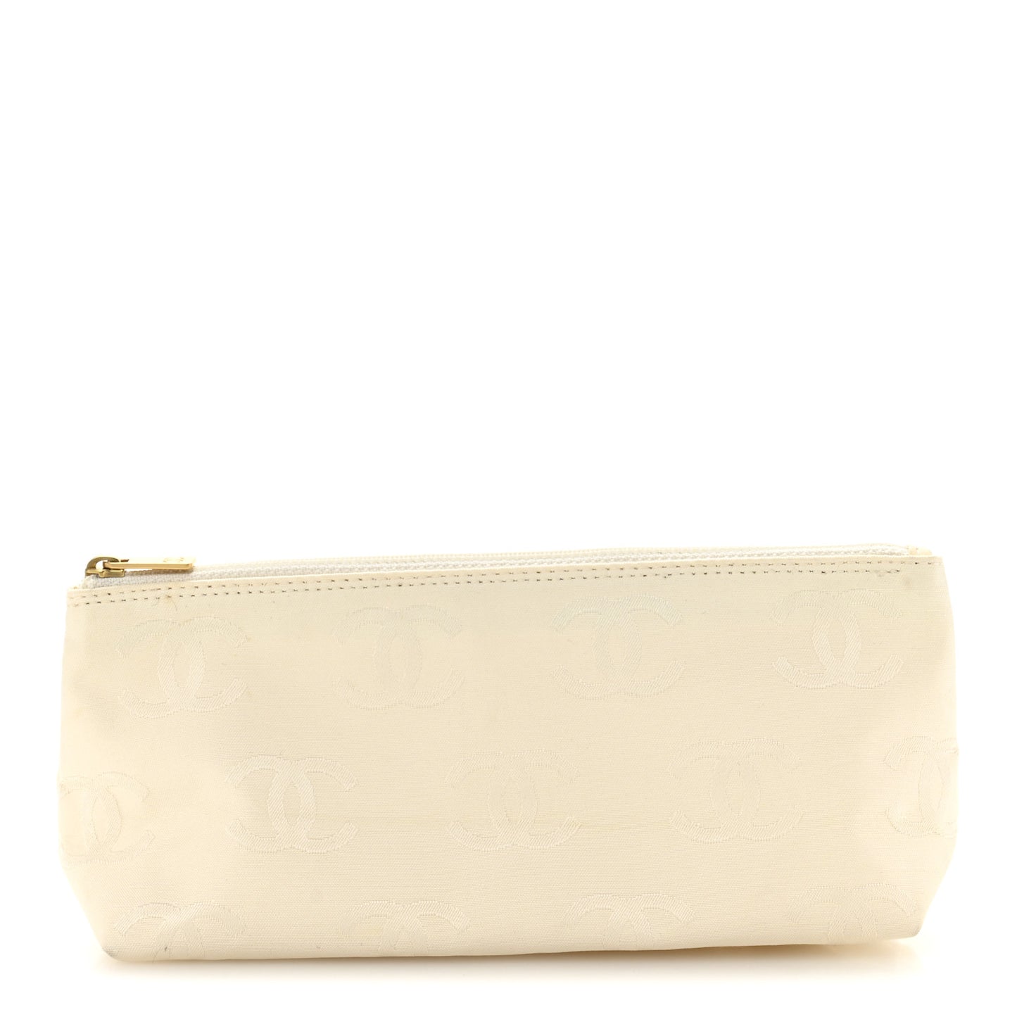 Nylon CC Cosmetic Pouch White