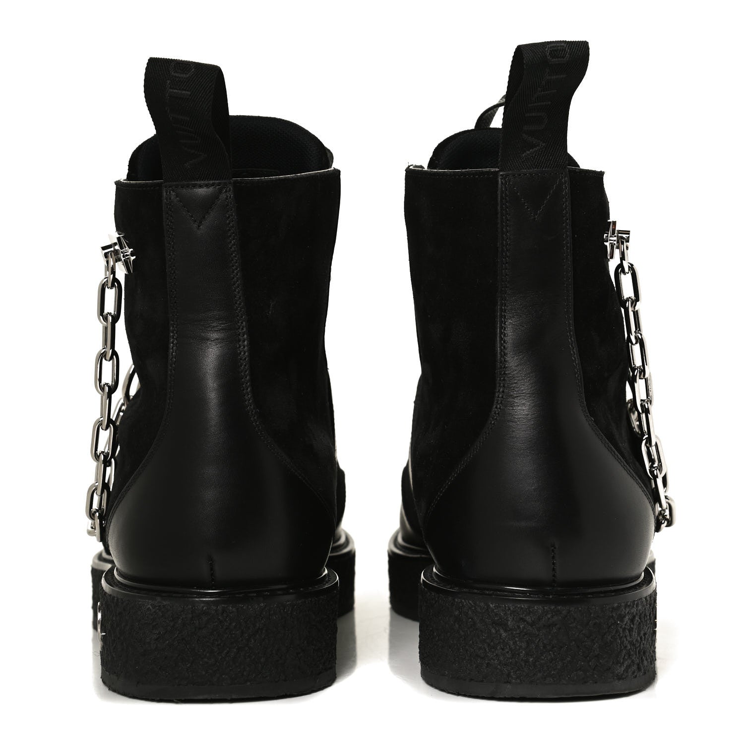 Louis Vuitton Calfskin Suede Mens Creeper Ankle Boots 9.5 Black 6 of 8