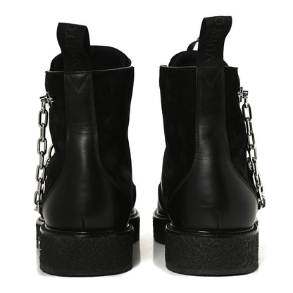 Louis Vuitton Calfskin Suede Mens Creeper Ankle Boots 9.5 Black 6 of 8