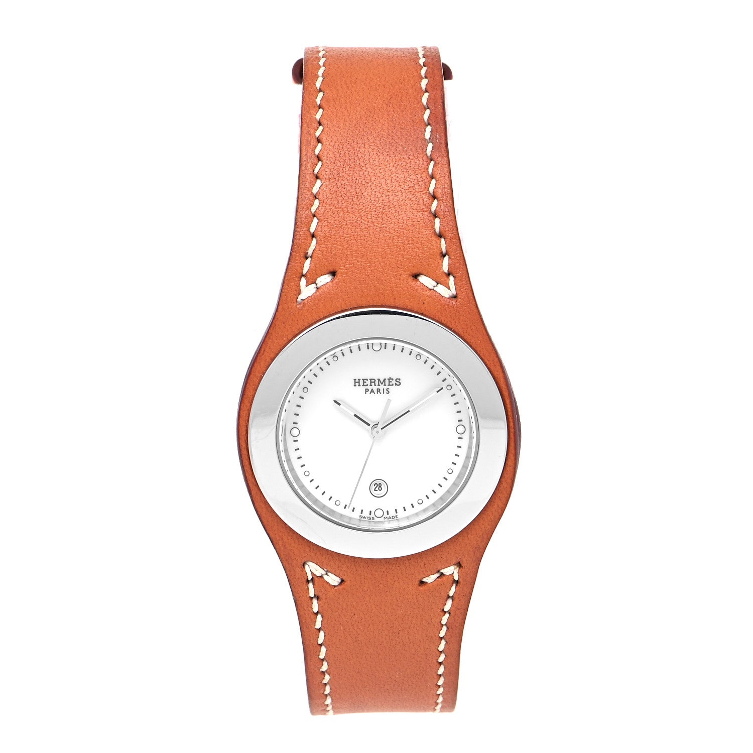 Hermes Stainless Steel Barenia 30mm Harnais Quartz Watch Fauve 1 of 4