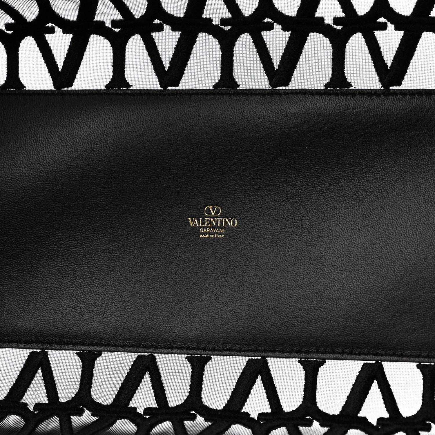 Valentino Garavani Toile Mesh Iconographe Goatskin Le Troisieme Shopping Bag Black 7 of 12