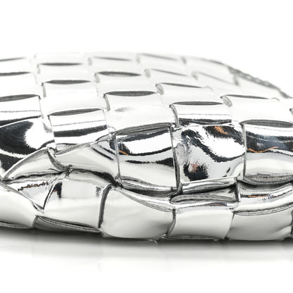 Bottega Veneta Mirror Laminated Nappa Intrecciato Mini Sardine Bag Silver 7 of 9